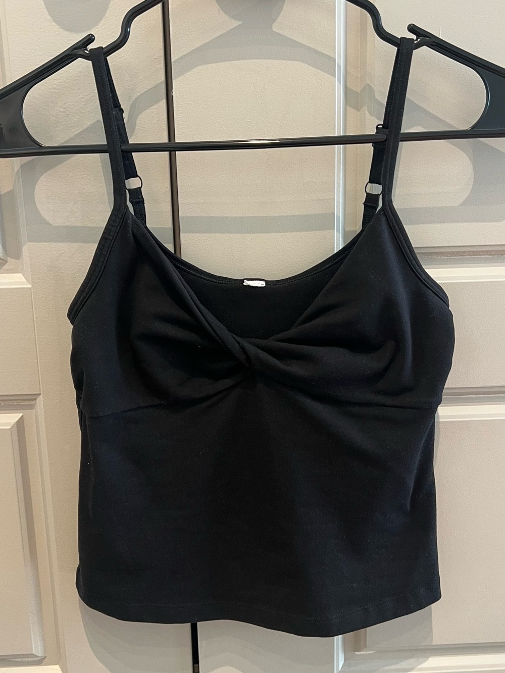 Athleta Black Twist-Front Adjustable-Strap Tank